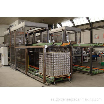 Máquina envolvedora paletizadora para envasado de metal Máquina de fabricación de latas de hojalata